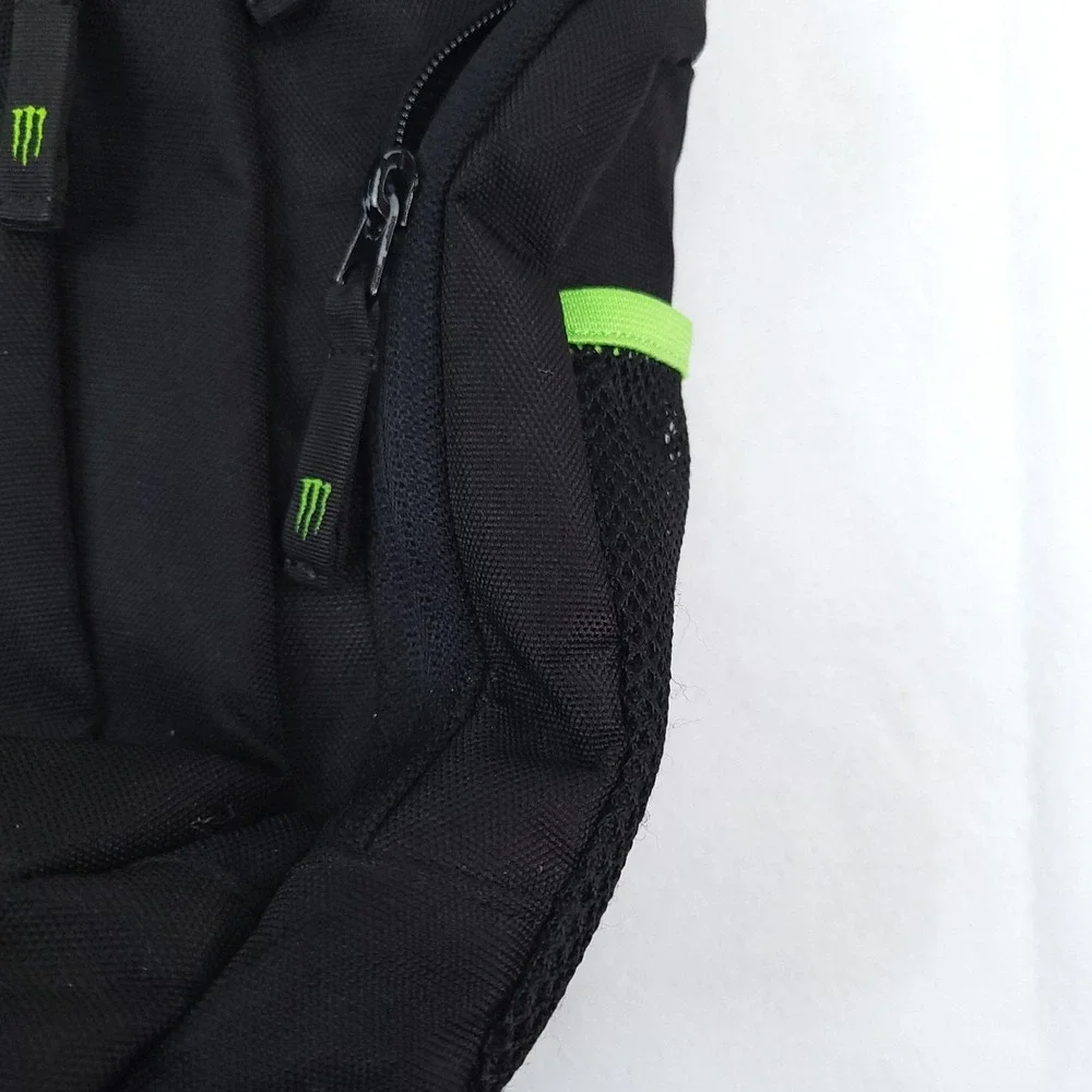 Official Monster Energy Black Promo Padded Backpack with Zippers Pockets Laptop